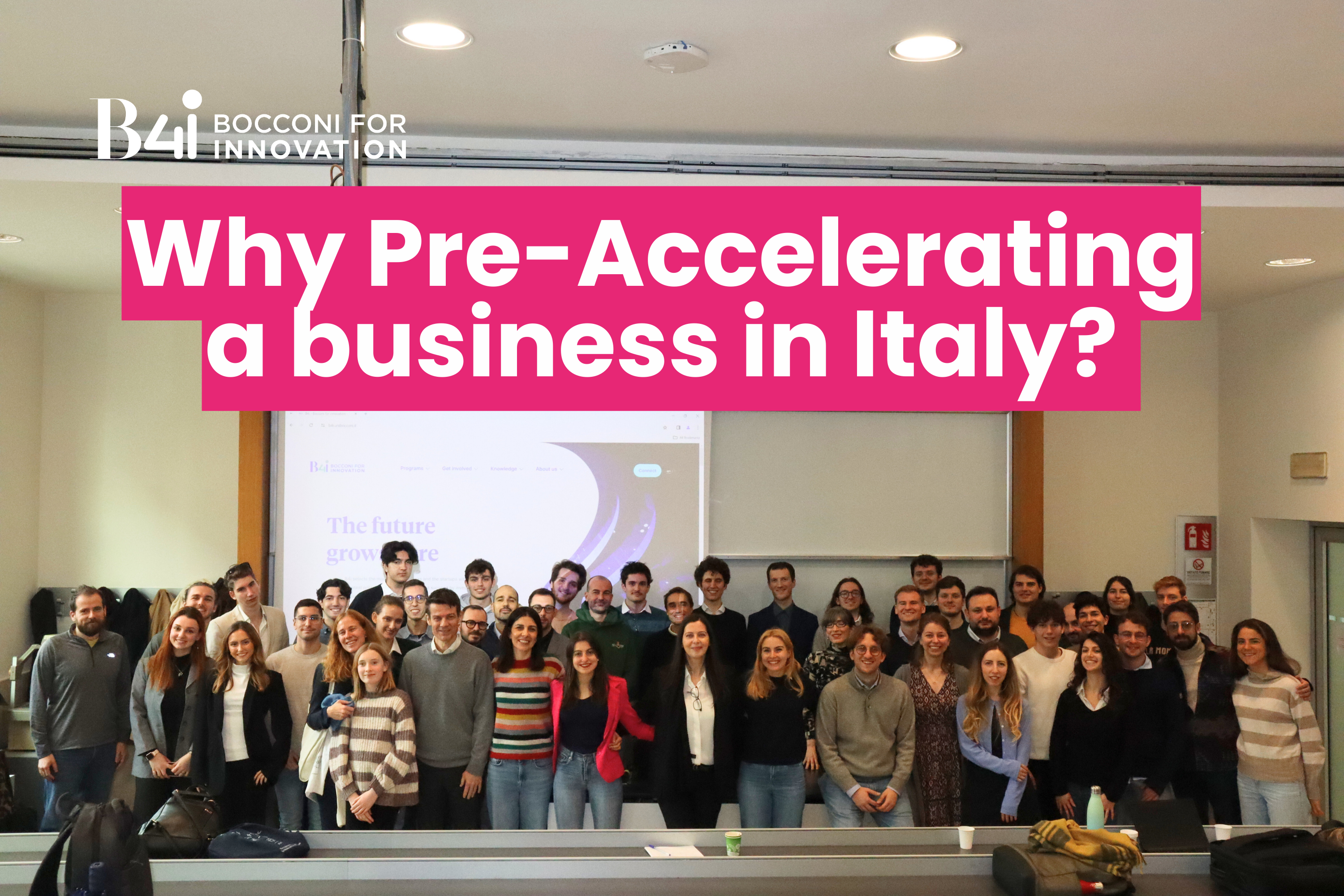 Why does an international startup choose an Italian pre-acceleration program?